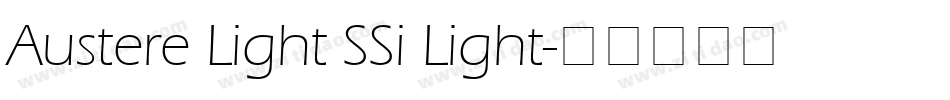 Austere Light SSi Light字体转换
